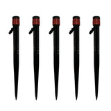 100pcs Drip Emitters 360 Degree Adjustable Water Flow Drippers Sprayer for Patio Lawn Bed Watering System 13cm / 5.1in Red