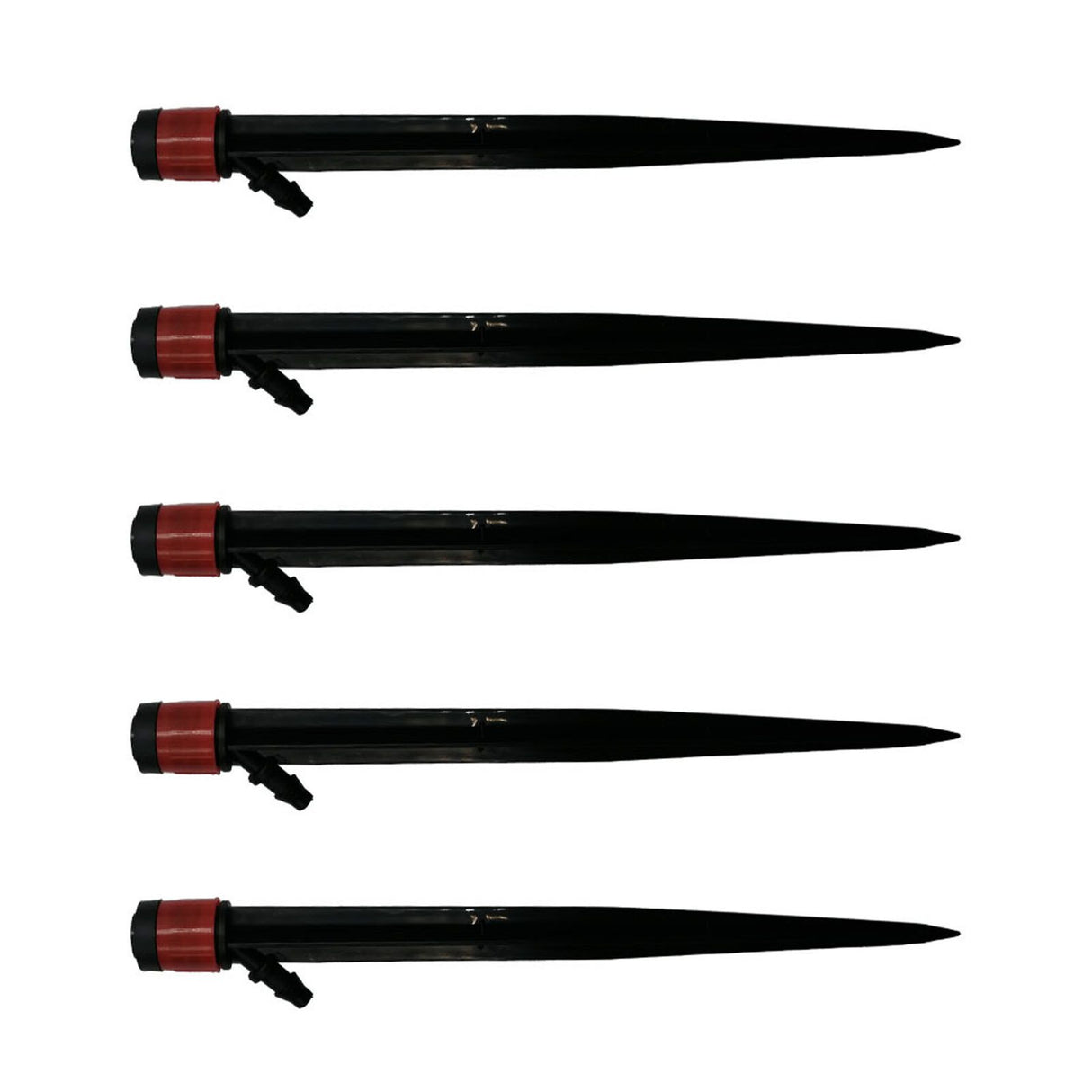 100pcs Drip Emitters 360 Degree Adjustable Water Flow Drippers Sprayer for Patio Lawn Bed Watering System 13cm / 5.1in Red