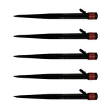 100pcs Drip Emitters 360 Degree Adjustable Water Flow Drippers Sprayer for Patio Lawn Bed Watering System 13cm / 5.1in Red - Top-Down View