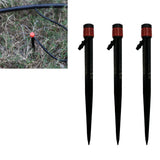 100pcs Drip Emitters 360 Degree Adjustable Water Flow Drippers Sprayer for Patio Lawn Bed Watering System 13cm / 5.1in Red