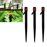 100pcs Drip Emitters 360 Degree Adjustable Water Flow Drippers Sprayer for Patio Lawn Bed Watering System 13cm / 5.1in Red