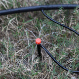 100pcs Drip Emitters 360 Degree Adjustable Water Flow Drippers Sprayer for Patio Lawn Bed Watering System 13cm / 5.1in Red