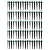 100pcs Drip Emitters 360 Degree Adjustable Water Flow Drippers Sprayer for Patio Lawn Bed Watering System 13cm / 5.1in Green