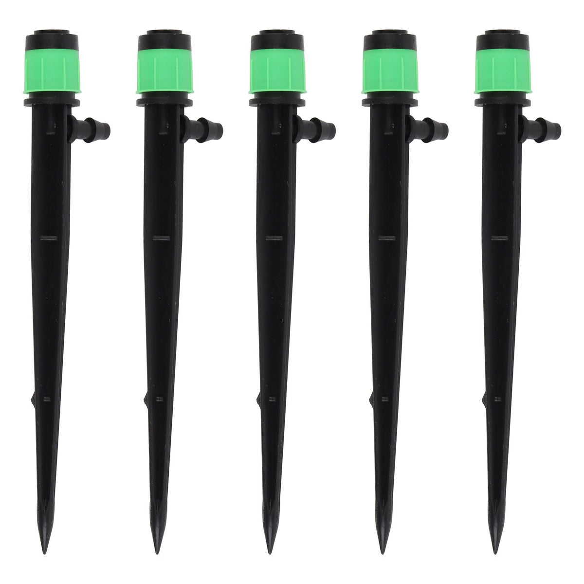 100pcs Drip Emitters 360 Degree Adjustable Water Flow Drippers Sprayer for Patio Lawn Bed Watering System 13cm / 5.1in Green