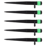 100pcs Drip Emitters 360 Degree Adjustable Water Flow Drippers Sprayer for Patio Lawn Bed Watering System 13cm / 5.1in Green