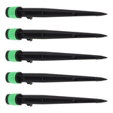 100pcs Drip Emitters 360 Degree Adjustable Water Flow Drippers Sprayer for Patio Lawn Bed Watering System 13cm / 5.1in Green - Top-Down View