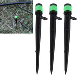 100pcs Drip Emitters 360 Degree Adjustable Water Flow Drippers Sprayer for Patio Lawn Bed Watering System 13cm / 5.1in Green - 45-Degree Angle