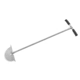 Manual Lawn Edger with Saw Tooth Blade Half Moon Edger Lawn Tool with T Grip Handle for Cleaning Edges Along Sidewalks - Front View