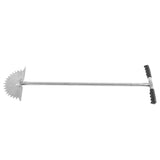 Manual Lawn Edger with Saw Tooth Blade Half Moon Edger Lawn Tool with T Grip Handle for Cleaning Edges Along Sidewalks - Side View