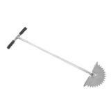 Manual Lawn Edger with Saw Tooth Blade Half Moon Edger Lawn Tool with T Grip Handle for Cleaning Edges Along Sidewalks - 45-Degree Angle