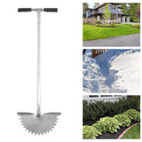 Manual Lawn Edger with Saw Tooth Blade Half Moon Edger Lawn Tool with T Grip Handle for Cleaning Edges Along Sidewalks - Extra Image