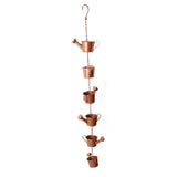 Kettle Rain Chain Elegant Stable Metal Hanging Kettle Rain Chain for Garden Artwork Decoration