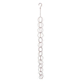 Metal Rain Chain Drainage Function Decorative Ring Wind Chime with Hook for Home Balcony Patio