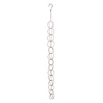 Metal Rain Chain Drainage Function Decorative Ring Wind Chime with Hook for Home Balcony Patio