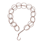 Metal Rain Chain Drainage Function Decorative Ring Wind Chime with Hook for Home Balcony Patio