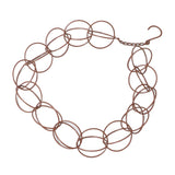 Metal Rain Chain Drainage Function Decorative Ring Wind Chime with Hook for Home Balcony Patio