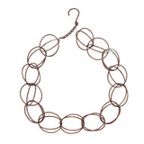 Metal Rain Chain Drainage Function Decorative Ring Wind Chime with Hook for Home Balcony Patio - 45-Degree Angle