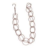 Metal Rain Chain Drainage Function Decorative Ring Wind Chime with Hook for Home Balcony Patio