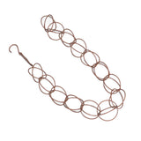 Metal Rain Chain Drainage Function Decorative Ring Wind Chime with Hook for Home Balcony Patio - Extra Image