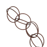 Metal Rain Chain Drainage Function Decorative Ring Wind Chime with Hook for Home Balcony Patio