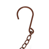 Metal Rain Chain Drainage Function Decorative Ring Wind Chime with Hook for Home Balcony Patio - Extra Image