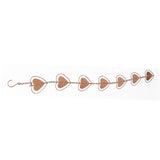 Metal Rain Chain Drainage Function Decorative Heart Shape Wind Chime with Hook for Balcony Patio Corridor - Close-Up Angle