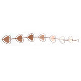 Metal Rain Chain Drainage Function Decorative Heart Shape Wind Chime with Hook for Balcony Patio Corridor - Low Angle