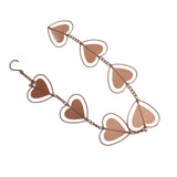 Metal Rain Chain Drainage Function Decorative Heart Shape Wind Chime with Hook for Balcony Patio Corridor - Extra Image