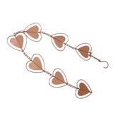 Metal Rain Chain Drainage Function Decorative Heart Shape Wind Chime with Hook for Balcony Patio Corridor - Extra Image