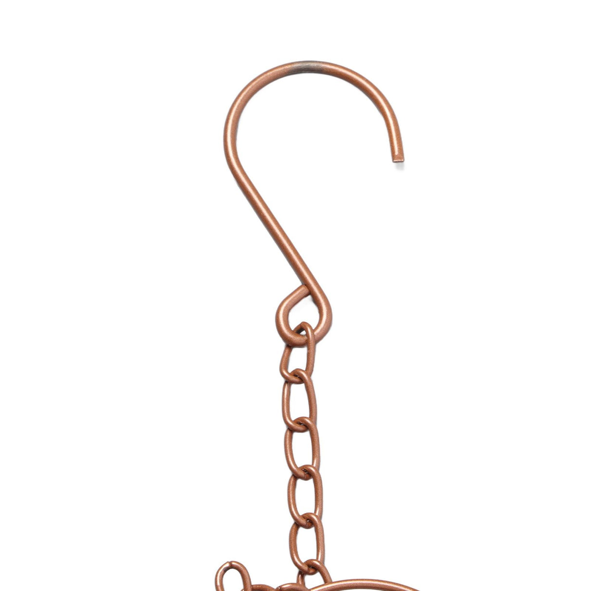 Metal Rain Chain Drainage Function Decorative Heart Shape Wind Chime with Hook for Balcony Patio Corridor