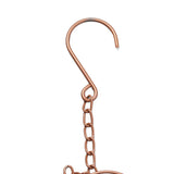 Metal Rain Chain Drainage Function Decorative Heart Shape Wind Chime with Hook for Balcony Patio Corridor - Extra Image