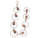 Hanging Rain Chime Metal Beautiful Sound Decorative Bell Shaped Rain Chain for Gutter Drainage - Top-Down View