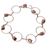 Hanging Rain Chime Metal Beautiful Sound Decorative Bell Shaped Rain Chain for Gutter Drainage - Rear View