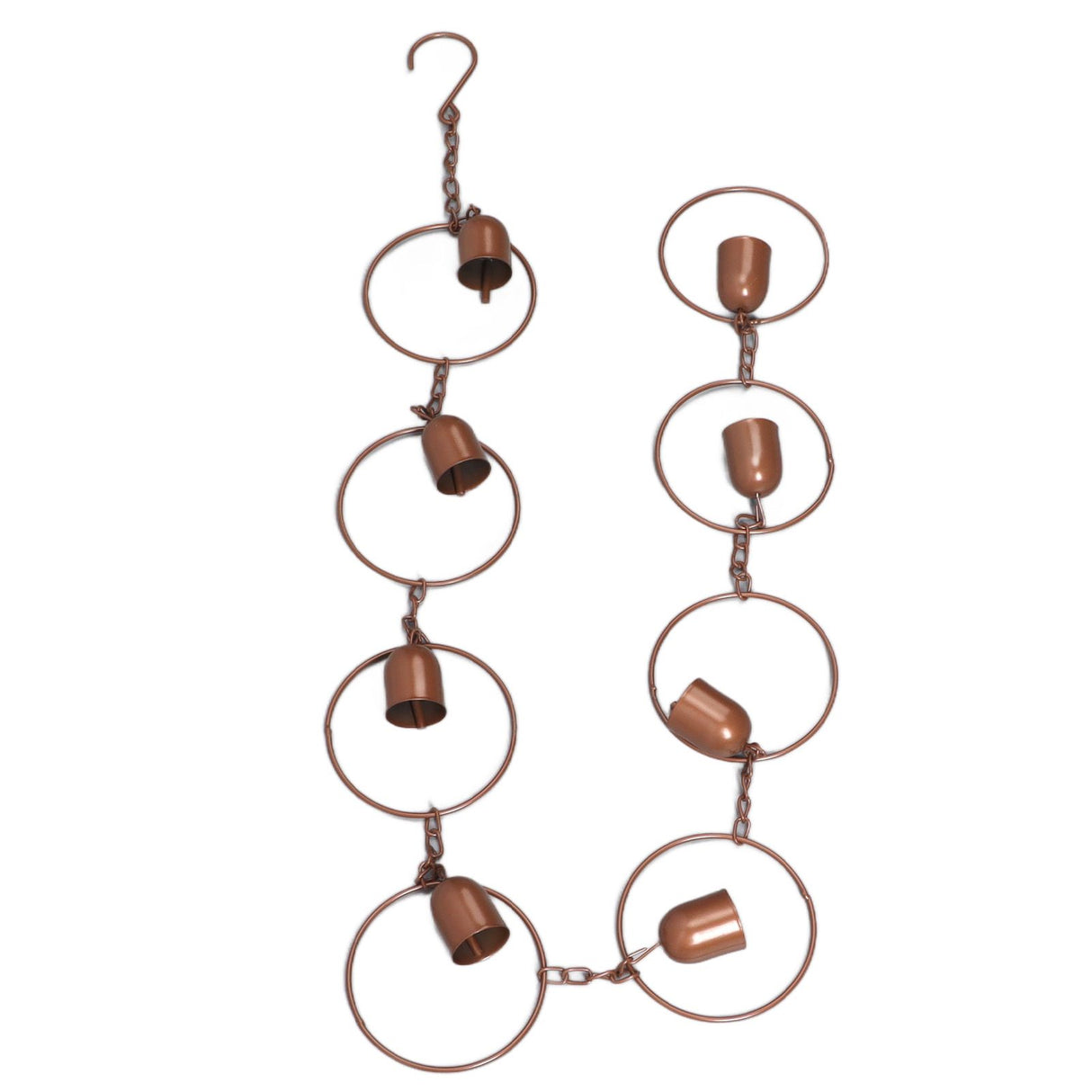 Hanging Rain Chime Metal Beautiful Sound Decorative Bell Shaped Rain Chain for Gutter Drainage