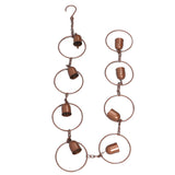 Hanging Rain Chime Metal Beautiful Sound Decorative Bell Shaped Rain Chain for Gutter Drainage - Close-Up Angle