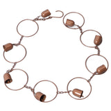 Hanging Rain Chime Metal Beautiful Sound Decorative Bell Shaped Rain Chain for Gutter Drainage - Low Angle