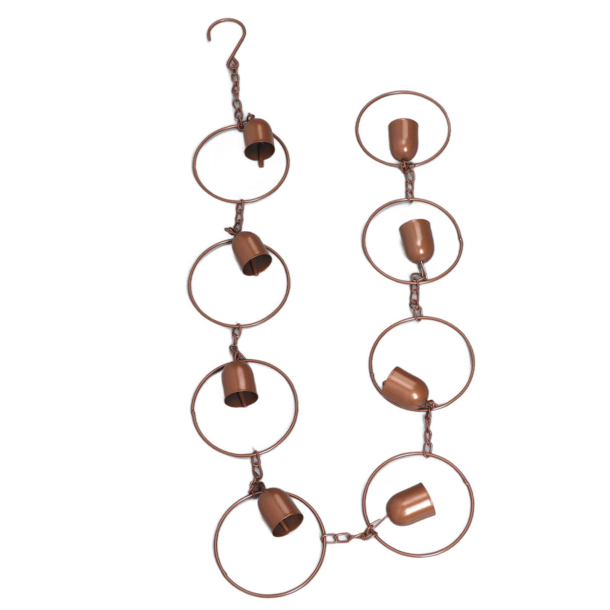Hanging Rain Chime Metal Beautiful Sound Decorative Bell Shaped Rain Chain for Gutter Drainage