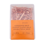 250Pcs Horseshoe Nails Copper Plated Rustproof Equestrian Riding Equipment Pet Supplies 45mm E3