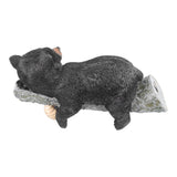 Black Bear Figurine Resin Funny Cute Exquisite Animal Art Statue for Garden Yard Decoration