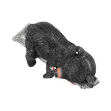 Black Bear Figurine Resin Funny Cute Exquisite Animal Art Statue for Garden Yard Decoration