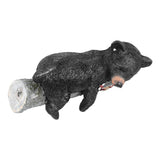 Black Bear Figurine Resin Funny Cute Exquisite Animal Art Statue for Garden Yard Decoration - Top-Down View
