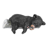 Black Bear Figurine Resin Funny Cute Exquisite Animal Art Statue for Garden Yard Decoration