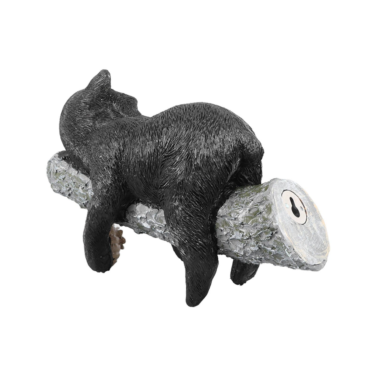 Black Bear Figurine Resin Funny Cute Exquisite Animal Art Statue for Garden Yard Decoration