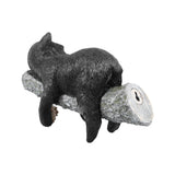 Black Bear Figurine Resin Funny Cute Exquisite Animal Art Statue for Garden Yard Decoration - Rear View