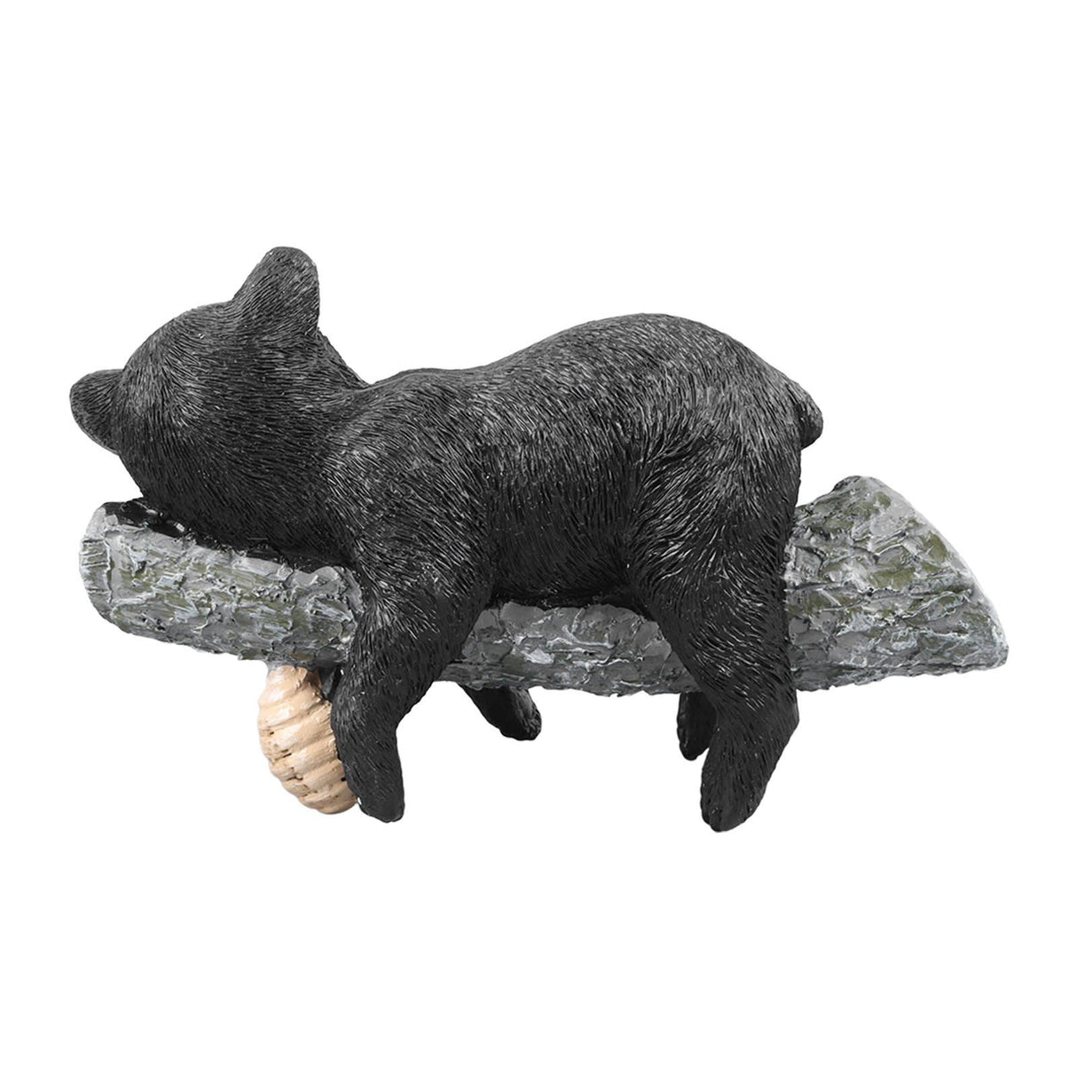 Black Bear Figurine Resin Funny Cute Exquisite Animal Art Statue for Garden Yard Decoration