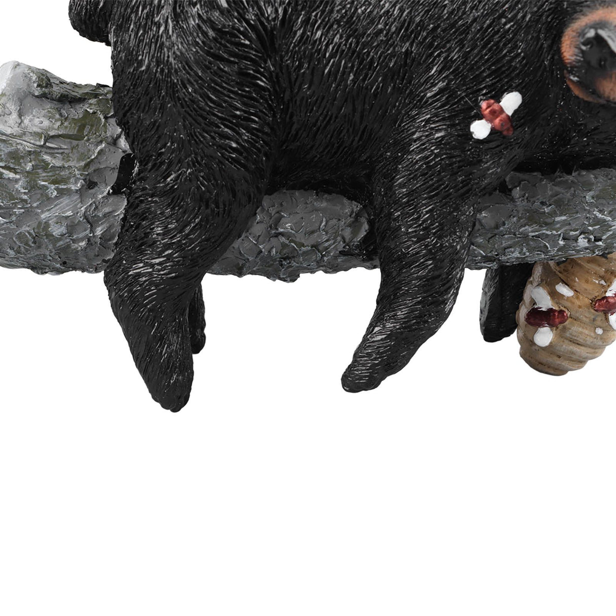 Black Bear Figurine Resin Funny Cute Exquisite Animal Art Statue for Garden Yard Decoration