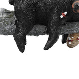 Black Bear Figurine Resin Funny Cute Exquisite Animal Art Statue for Garden Yard Decoration - Extra Image