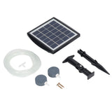 Solar Aquarium Air Pump Oxygenator Solar Powered Air Pump Low Noise Solar Pond Aerator with 2 Air Bubble Stones for Pond