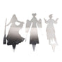 3Pcs Halloween Silhouette Yard Signs Iron Metal Witch Halloween Decorations Outdoor for Party Festivals Home