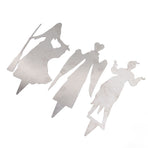 3Pcs Halloween Silhouette Yard Signs Iron Metal Witch Halloween Decorations Outdoor for Party Festivals Home